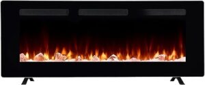 DIMPLEX Sierra Cheminée Électrique 48"/122cm, 1300w/1600w: Au Sol Cheminée, Montage Mural Cheminée, Encastrable Cheminée, Contrôle des Smartphones, Effet Flamme 8 Couleurs,...
