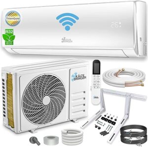 Kältebringer Climatiseur Split - 12000 BTU (3,4 kW) - Avec fonction chauffage, WiFi et App - très silencieux & économe en énergie - kit complet, 5m conduite de frigorigène, R32,...