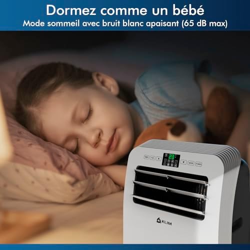 KLIM AC12000 | Climatiseur Mobile 12 000 BTU Puissant & Silencieux + NOUVEAUTÉ 2024 + Déshumidificateur + Ventilateur et Climatisation + Clim Mobile avec Télécommande + GARANTI... – Image 5